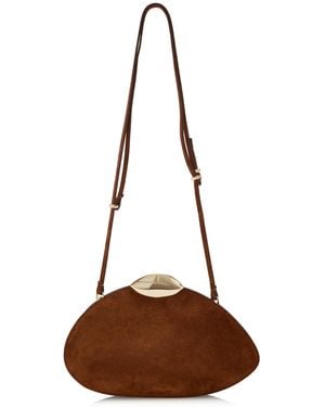 Benedetta Bruzziches Belle De Jour Suede Clutch - Brown