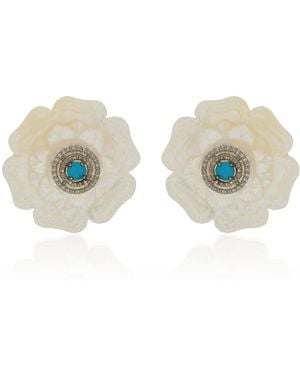Amrapali 14K Multi-Stone Earrings - White