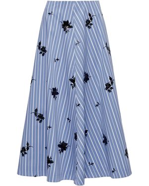 Altuzarra Varda Silk Midi Skirt - Blue