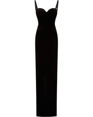 Balenciaga Velvet Bustier Gown - Black