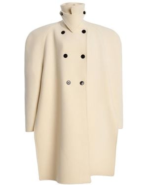 Burc Akyol Knot Front Wool Coat - Natural
