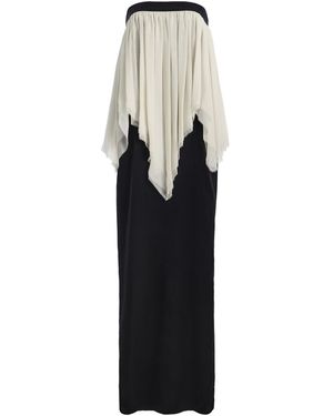 Mel Usine Reliquaire Silk Strapless Handkerchief Gown - White