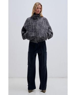 DARKPARK Adriana Wool-Blend Cargo Pants - Blue