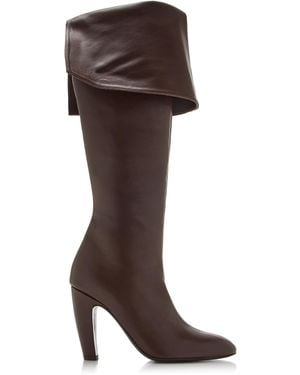 Gia Borghini Louise Leather Knee Boots - Brown