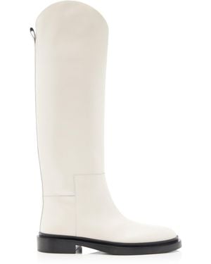 Jil Sander Leather Knee-high Boots - White
