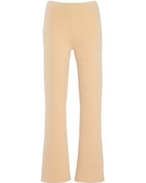 Ashlyn Gaia Merino Wool Flared Pants - Natural