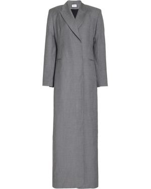 BEARE PARK Tailored Wool Wrap Coat - Grey