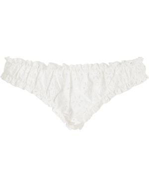 Juillet Chloe Broderie Anglaise Bikini Bottom - White