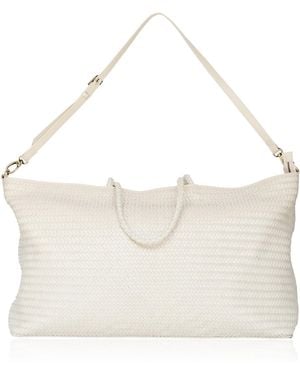 Bembien Le Traveller Woven Leather Bag - White
