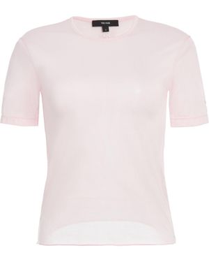 The Park Luna Semi-Sheer Lyocell Tee - Pink