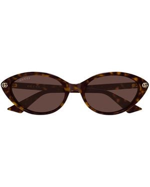 Gucci Cat-Eye Acetate Sunglasses - Brown