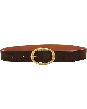 Twp Wide Leather Belt - Brown