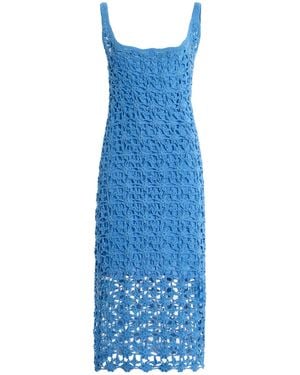 All That Remains Exclusive Zinnia Cotton Midi Dress - Blue