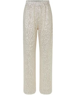 Stine Goya Fatou Sequin Wide-leg Pants - White