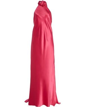 Silvia Tcherassi Exclusive Sherry Silk Halter Gown - White