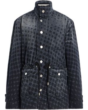 Christopher John Rogers Halftone Wiggle Dot Cotton Jacket - Blue