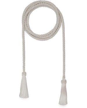 Le Sundial Tassel Belt - White