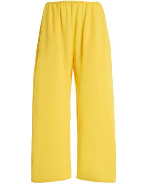 Leset Ari Crepe Crop Trousers - Yellow