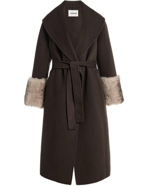 Apparis Jill Wool Coat - Black