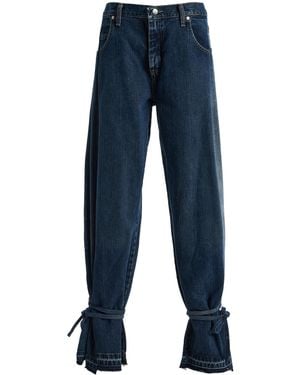 E.L.V. Denim Ridley Low-Rise Wide-Leg Jeans - Blue