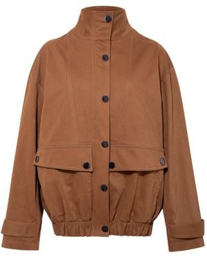 Siedres Polca Oversized Stretch-cotton Bomber Jacket - Brown