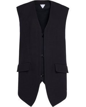 Bottega Veneta Oversized Cotton-blend Melange Vest - Blue