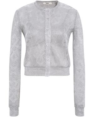 Siedres Poli Knit Cardigan - White
