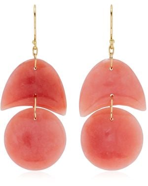 Ten Thousand Things Tiny Arp 18K Opal Earrings - Red