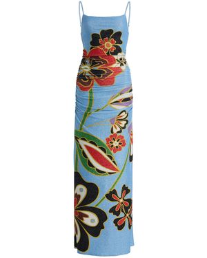 Cala De La Cruz Exclusive La Isla Kim Jersey Maxi Dress - Blue
