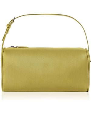The Row 90's Leather Top Handle Bag - Yellow