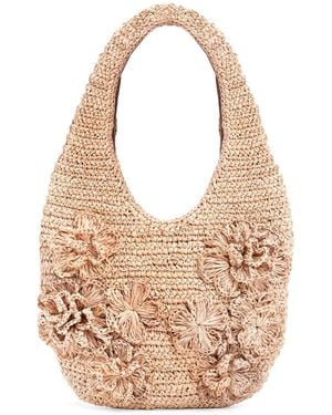 Emm Kuo Pinet Mini Raffia Tote Bag - White