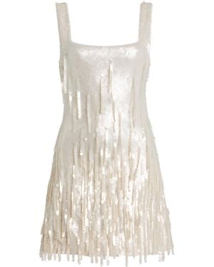 STAUD Le Sable Sequined Mini Dress - Natural