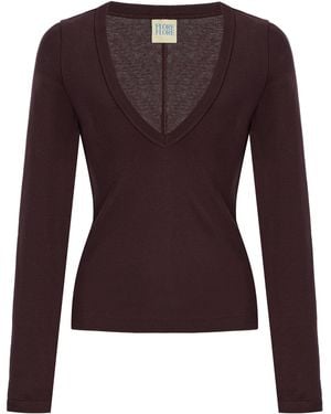 Flore Flore Dewi Cotton T-Shirt - Purple