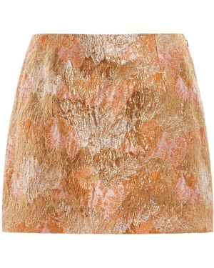 RENGGLI Brocade Mini Skirt - Natural