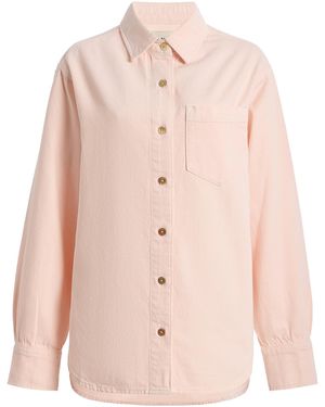 DL1961 Dl Aura Faye Oversized Denim Shirt - Pink