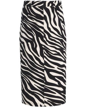 Franchise Tina Zebra Print Cotton Skirt - White