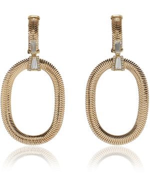 Nikos Koulis Feelings 18k Yellow And White Gold Diamond Earrings - Metallic
