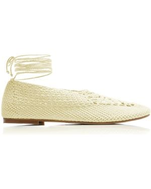 Hvoya Exclusive Riviera Merezhyvni Cotton Flats - Yellow