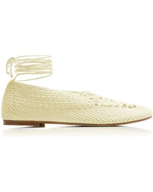 Hvoya Exclusive Riviera Merezhyvni Cotton Flats - Yellow