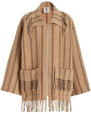 By Malene Birger Bolou Fringed Wool-blend Jacket - Natural