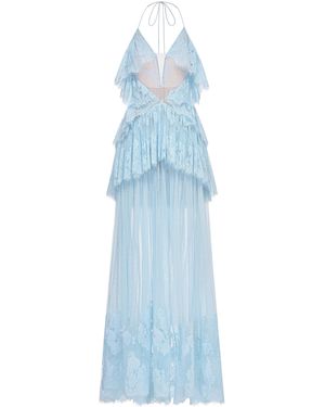 Montsand Tiered Mesh Maxi Dress - Blue