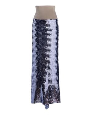 SEV Sequined Maxi Skirt - Blue
