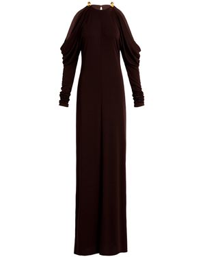 Silvia Tcherassi Kilian Cutout Maxi Dress - Brown