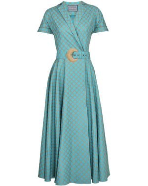 Lena Hoschek Celina Cotton Midi Dress - Blue