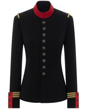 Ralph Lauren Wilmington Wool Military Jacket - Black