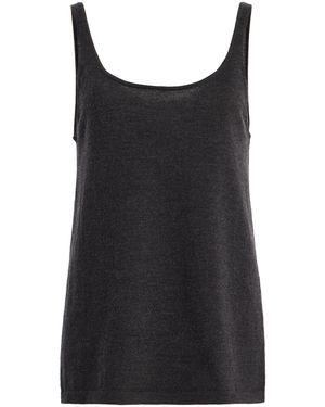 DL1961 Scoop Neck Merino Wool Knit Tank - Black
