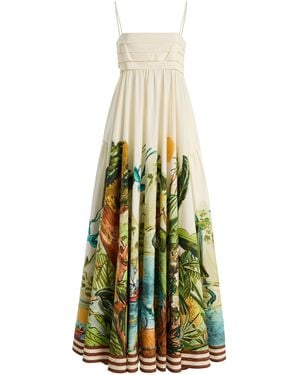 ALÉMAIS Toucan Tango Organic Cotton Midi Dress - White
