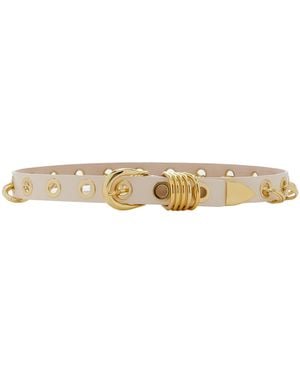 DEHANCHE Revenge Leather Belt - White