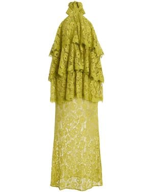 Third Form Lovelight Tiered Lace Dress - Yellow