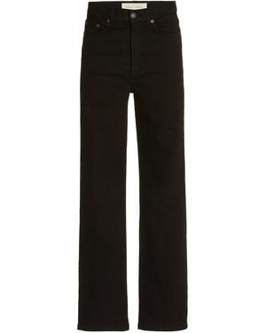 Jeanerica Eiffel Stretch High-rise Straight-leg Jeans - Black